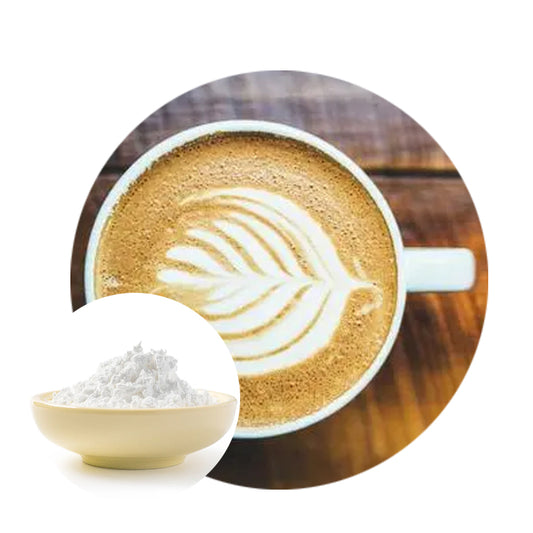 Emulsified starch white powder for fast dissolution in hot tea and coffee
