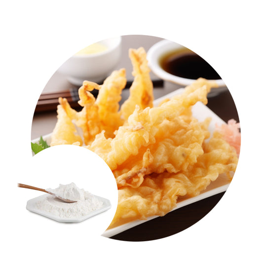 How does modified starch change the texture and mouthfeel of fried foods?